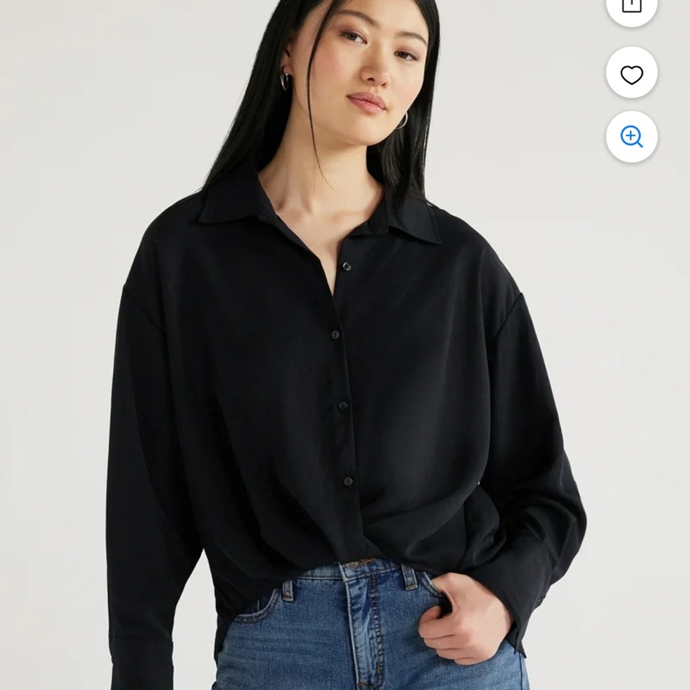 Elegant Black Button Down Shirt for Women